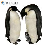 100 % Reproduktion eines 3D-gedruckten Pinguinfamilienmodells